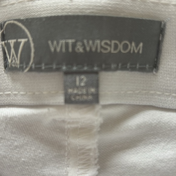 Wit & Wisdom Absolution Jeans High Rise Ankle Skimmer Optic White Denim Size 12 - Picture 9 of 15